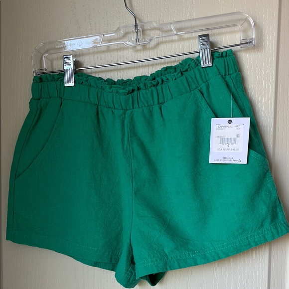 O'Neill Pants - NWT O'Neill Women’s Carlene Beach Shorts Kelly Green size S